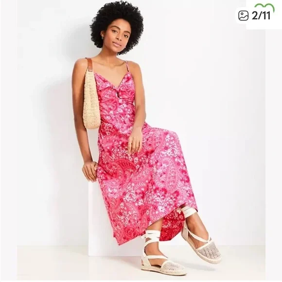 Loft -Paisley Tie Poplin Midi
Pocket Dress - Picture 3 of 8